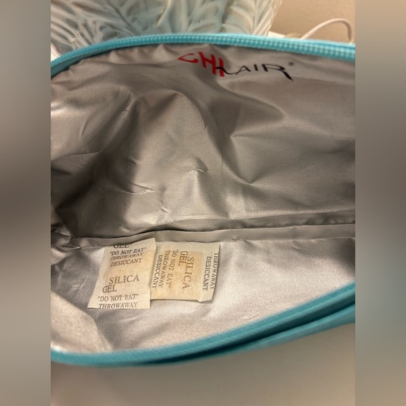 Chi Air Teal Shiny Blue Flat Iron Travel Zip Case - Picture 4 of 6